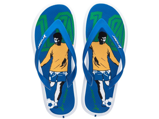 Sandalia Hombre Blanco/Azul  Mundial 10 Rider