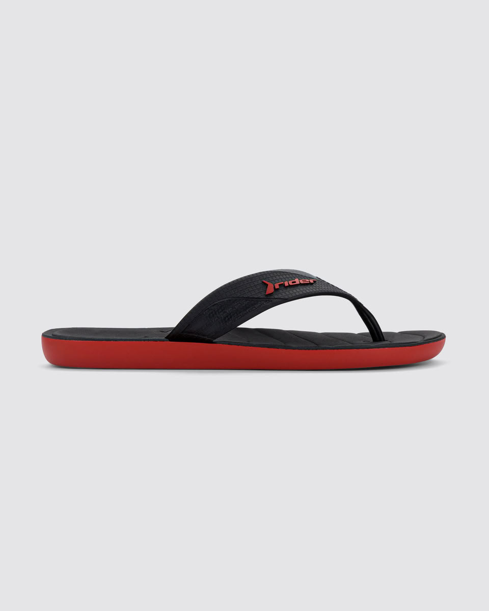 Sandalia Hombre Negro/Rojo Plus Rider