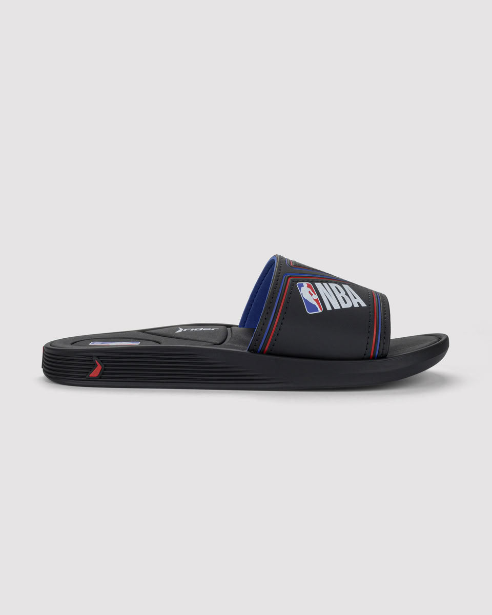 Sandalia Hombre Negro/Azul NBA Pump Rider