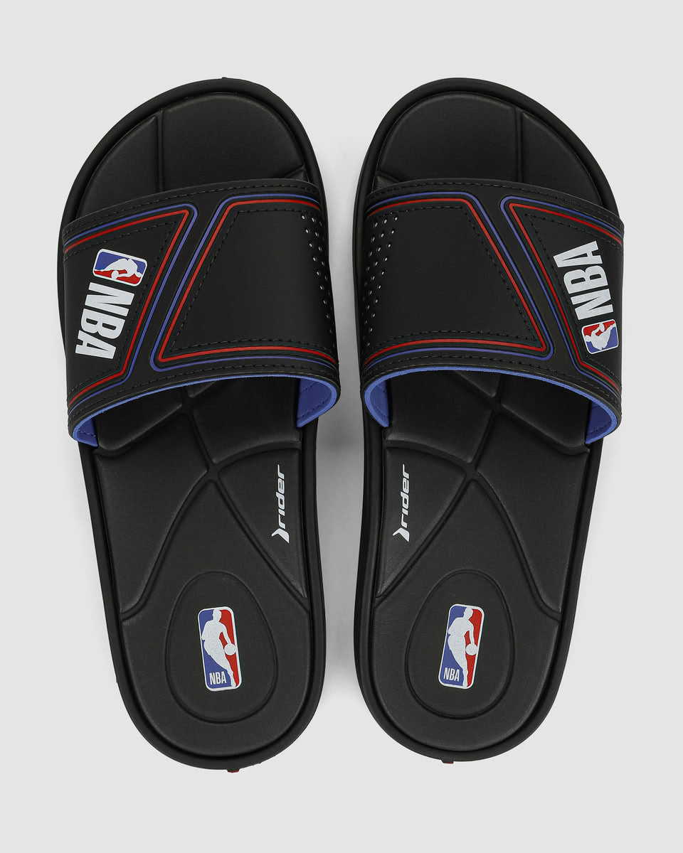 Sandalia Hombre Negro/Azul NBA Pump Rider