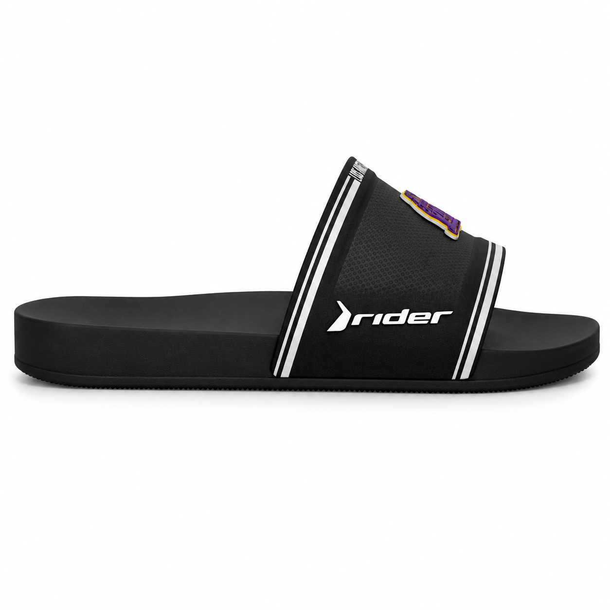 Sandalia Hombre Negro Lakers Basic Rider