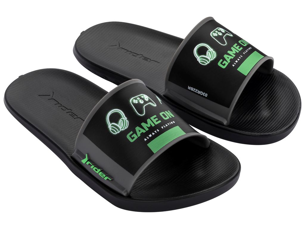 Sandalia Speed Slide Kids Negro Rider